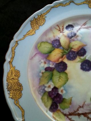 Antique Charles Ahrenfeldt Limoges France Porcelain Hand Painted Dish