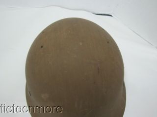 JAPAN WWII JAPANESE TYPE 91 COMBAT HELMET W/ LINER,  CLOTHE CHINSTRAPS 8