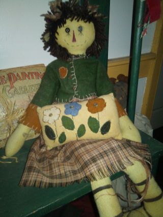 Primitive Folk Art Large " Sadie " Doll