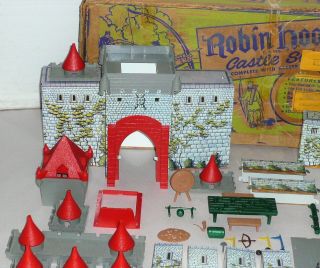 VINTAGE 1950 ' S MARX ROBIN HOOD & CASTLE PLAYSET W/BOX 3