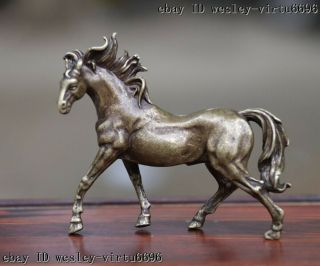Copper Bronze Feng Shui Wealth Animal Success Horse Lucky Steed Figurine T057