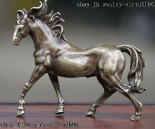 Copper Bronze Feng Shui Wealth Animal Success Horse Lucky Steed Figurine T057 3