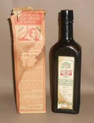 1922 Antique Quack Medicine Bottle Box Munyon 