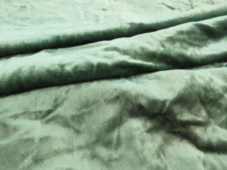 Antique Green Silk Velvet Remnant Fabric 32x48 Victorian Edwardian