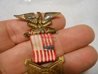 Vintage Civil War GAR Grand Army Veteran Medal Numbered 5