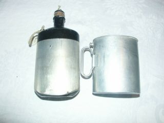 Vintage Swiss Military M 32 Water Bottle,  canteen and cup Marked SIGG 83 3