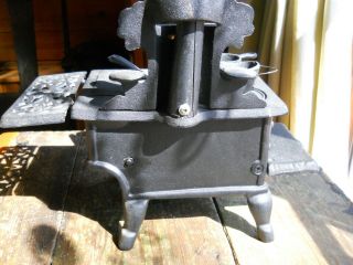 Vintage Crescent Cast Iron Miniature Wood Cook Stove with Accessories Stove 5