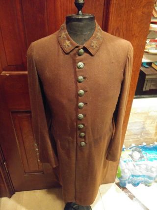 Post Civil War Authentic Ucv Colonel Confederate Officer Frock Coat From Museum