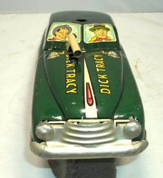 Marx Dick Tracy squad car no.  1 with window gun,  tin windup 11 in.  (10) 3