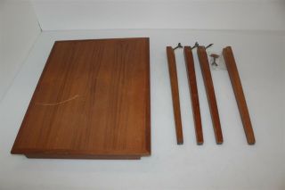 Vintage Bent Silberg Mobler Teak Nesting Table Denmark 16x17.  5x20.  5 P&r A