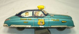 Marx Dick Tracy squad car no.  1,  tin winup 11 in.  blue version (8) 3