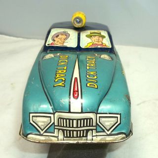 Marx Dick Tracy squad car no.  1,  tin winup 11 in.  blue version (8) 5