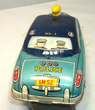 Marx Dick Tracy squad car no.  1,  tin winup 11 in.  blue version (8) 6