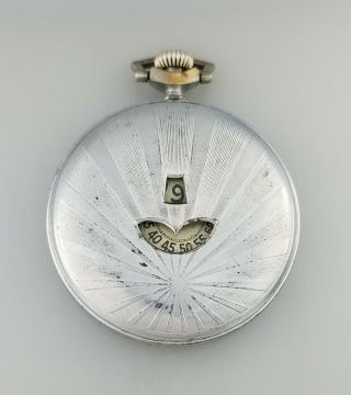Rare Antique Jump Hour Digital Analog Pocket Watch – Art Deco Direct Read Swiss