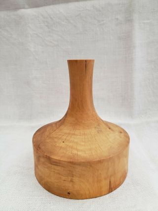 Natural Burl Weed Pot Bud Vase Mid Century Modern Danish Mcm Vintage Wood Signed