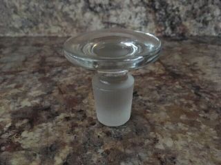 Antique Apothecary Pharmacy Medicine Jar Bottle Frosted Ground Glass Stopper Lid