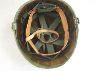 US Vietnam Era Helmet with Liner - - VG,  w/Liner,  Straps 4