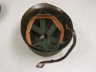 US Vietnam Era Helmet with Liner - - VG,  w/Liner,  Straps 6