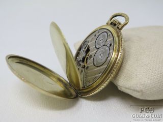 Vintage 1930 ' s Hamilton 14k Gold Filled Pocket Watch 17 Jewel - 14429 3