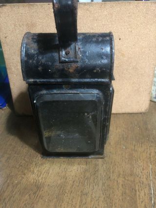 Vintage Tinplate Oil Lamp Railway / Coach Lantern