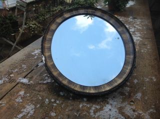 Vintage Oval Mirror Very Pretty Decorative Wooden Frame Gorgeous Delightful Wow