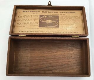 Vintage Antique Medical Equipment Wooden Box Mattson 