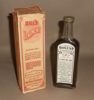 C1926 Antique Quack Medical Bottle Box Dill 