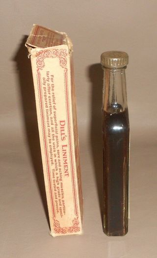 c1926 Antique Quack Medical Bottle Box Dill ' s Liniment Alcohol 65 Norristown PA 2