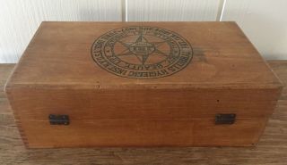 Vintage 1903 TYRRELLS HYGIENIC INST.  Wood Box Quack Medicine JBL COLON CASCADE 5