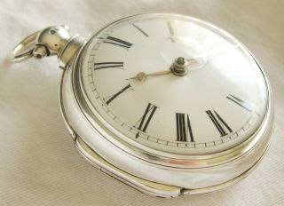 Sterling Silver Pair Case Verge Fusee Pocket Watch James Banks London Year 1837