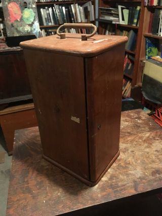 Antique Victorian Era Wooden Microscope Box,  No Instrument