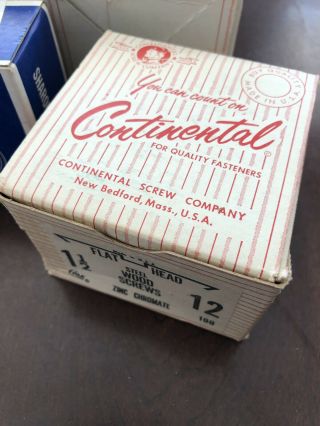 Continental Screw Co 5 Boxes Vintage Steel Screws Sharon’s Awesome 4