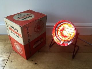 1960s Vintage Retro Philips Infraphil Health Lamp Concentrated Beam Kl7500 Boxed