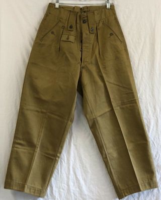 Wwii German Army Ss Tropical Combat Trousers Italian Cloth 1944/45 Nos