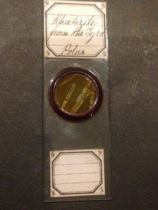 Antique Victorian Microscope Slide Norman Polar Rhodizite ? rare old geologygy 3