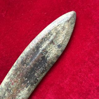 antique Ancient Chinese bronze engraving spearhead. 5