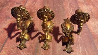 Antique Vintage Brass Wall Sconce Light Lamp Ornate Decorative