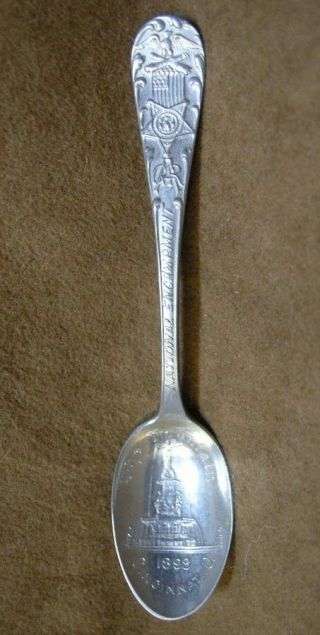 Cincinnati.  Gar.  Grand Army Of The Republic.  Civil War Vets.  1898 Souvenir Spoon