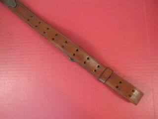 WWII US ARMY M1907 Leather Sling for M1 Garand Rifle Marked: Hickok 1943 - 2