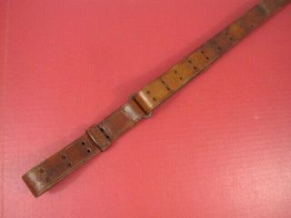 WWII US ARMY M1907 Leather Sling for M1 Garand Rifle Marked: Hickok 1943 - 7