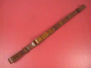 WWII US ARMY M1907 Leather Sling for M1 Garand Rifle Marked: Hickok 1943 - 8