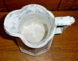 Antique J.  Wedgwood Ironstone China Pitcher - Marble - 8 1/2 