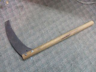 Sickle Hand Scythe Corn Cutter Farm Tool Reaper Steel Rusted 10 " Usa Halloween