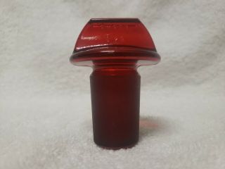 Pyrex Stopper Ruby Red Apothecary Laboratory Chemistry 29