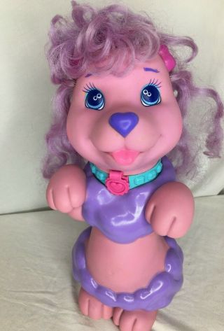 Vtg Hasbro 1991 Pink Purple Shampoodle Poodle Puppy Dog Toy 12 "