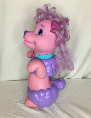 Vtg Hasbro 1991 Pink Purple Shampoodle Poodle Puppy Dog Toy 12 