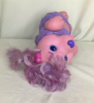 Vtg Hasbro 1991 Pink Purple Shampoodle Poodle Puppy Dog Toy 12 