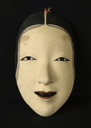 Japanese Vintage Wooden Noh Mask Female Koomote