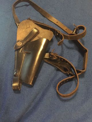 Leather Shoulder Holster - - Complete Exc Cond.  Bolen Leather 7791527