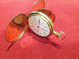 Antique Hampden Watch Co.  17 Jewels 14k Dueber Pocket Watch Doesn 
